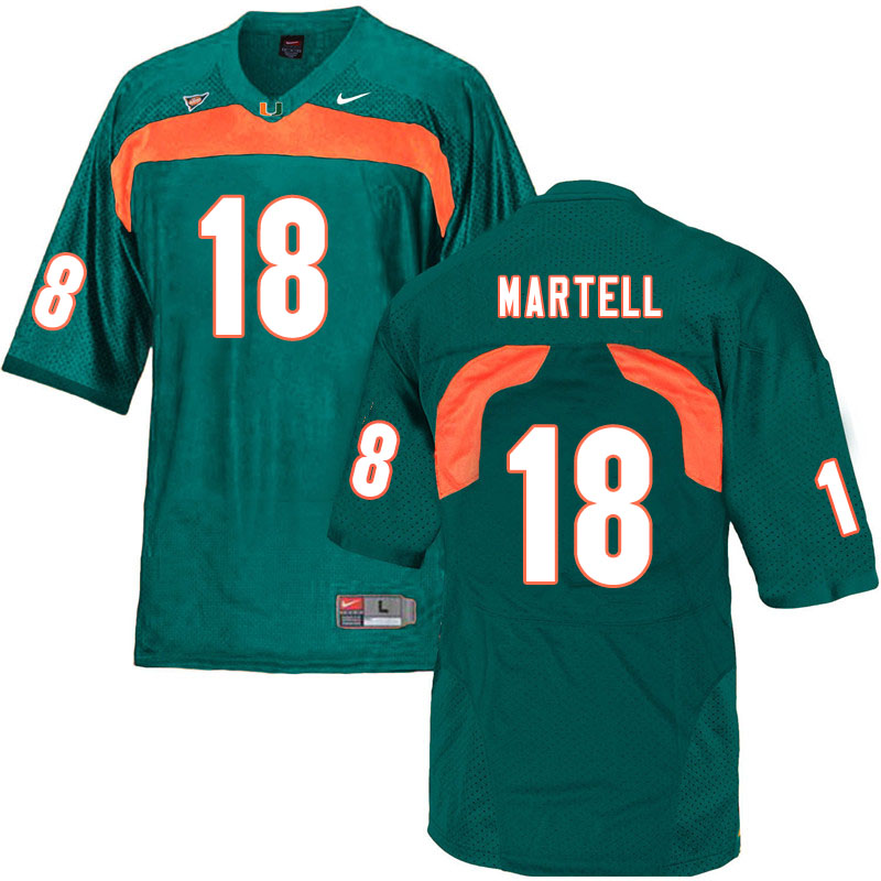Nike Miami Hurricanes #18 Tate Martell College Football Jerseys Sale-Green - Click Image to Close